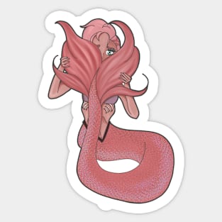 Shy Mermaid Sticker